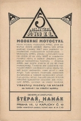 1927 Ariel predajný Leták